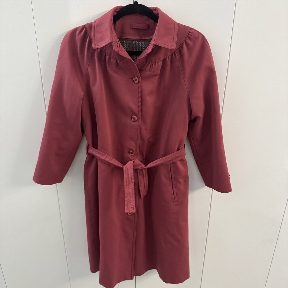 Vintage Forecaster of Boston Women's 7/8 Coat Rose with Zip Out Wool Blend Liner